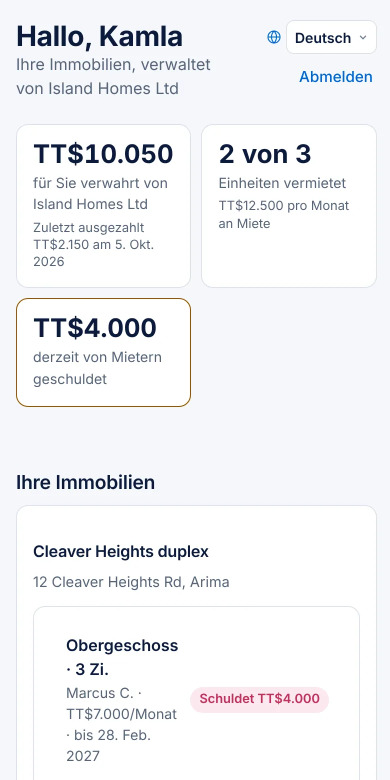 Das Vermieterportal mit verwahrtem Geld und jeder Immobilie